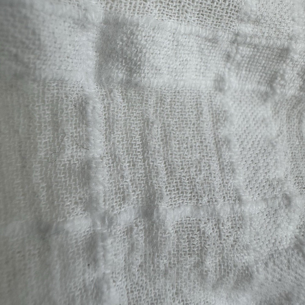 Prana Peasant Cottage Prairie Tunic Top L White Organic Cotton Button Breathable - Picture 4 of 7